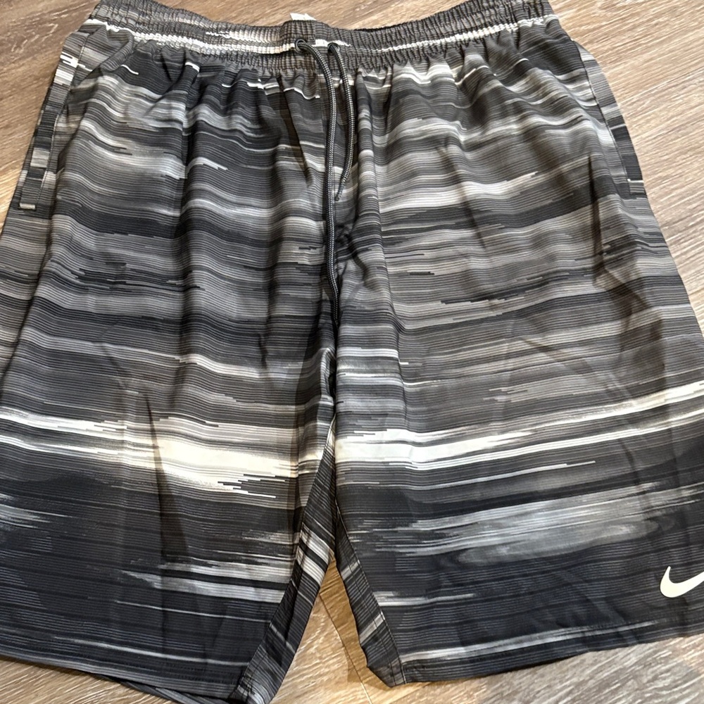 Nike Monochrome Striped Athletic Shorts